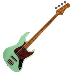 Jet Guitars JJB-300 SFG Roasted Maple / Rosewood Bass Guitar - Seafoam Green